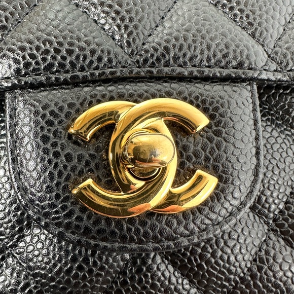 BLACK QUILTED Caviar CLASSIC DOUBLE FLAP MEDIUM - Picture 11 of 16